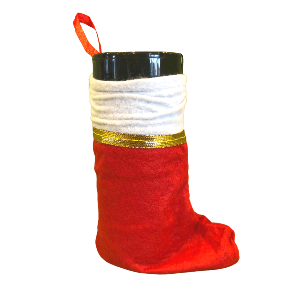 Spice jar in a Christmas stocking
