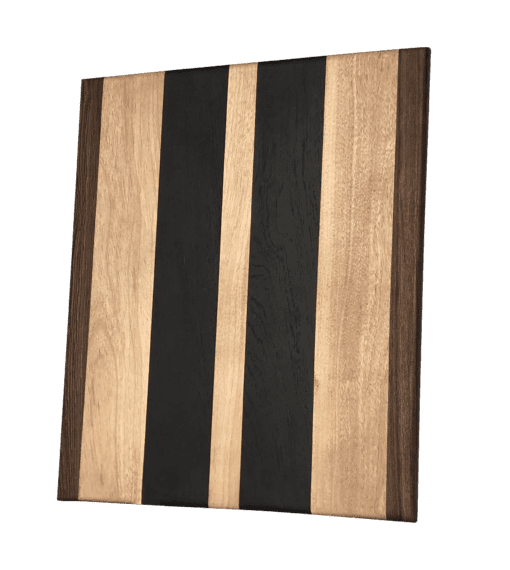 cherry cutting board with wenge and bocote