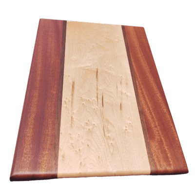 Maple Cutting board with black walnut, and sapele