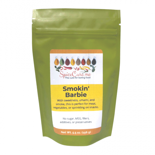 Smokin' Barbie barbecue seasoning pouch front