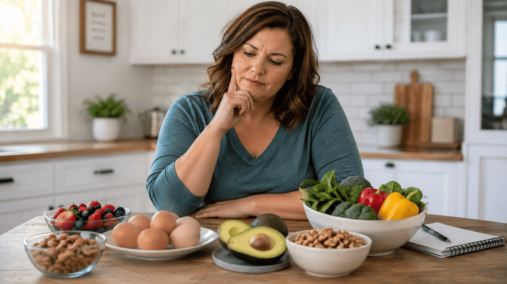 food-sensitivity-testing-and-trigger-foods Woman considering which healthy foods may be causing reactions before food sensitivity testing